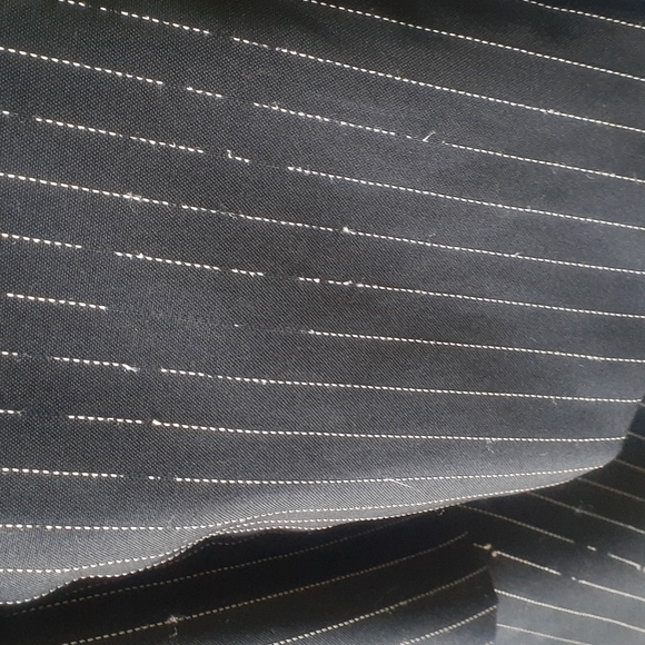 Alan Paige Black Pinstripe Mini Skirt Suit size M - Picture 10 of 17